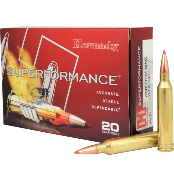 Hornady 7mm Rem Mag 154gr SST Superformance Ammunition 20rds- - -8061