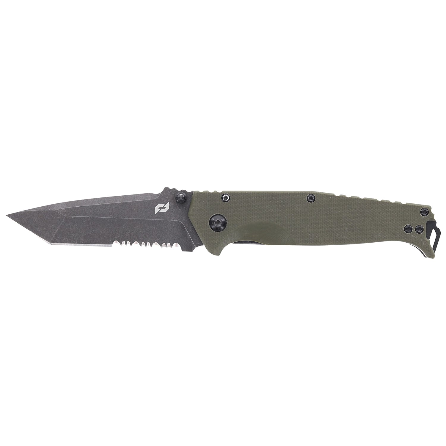 Schrade Melee Assisted Folding Knife Tanto, OD Green - 1159324