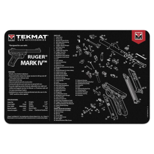 TekMat TEKR17RUGERMK4 Original Cleaning Mat  Ruger Mark IV Parts Diagram 11 x 17