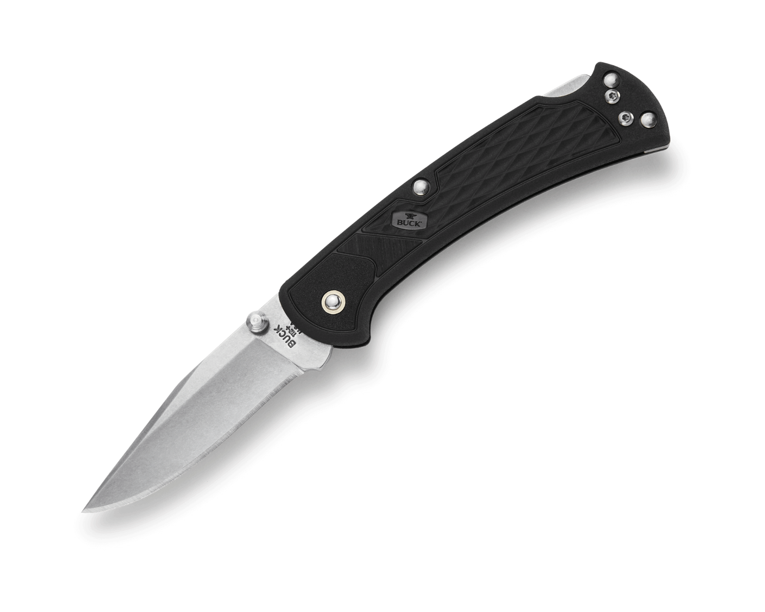Buck 112 Slim Select Folding Clip Point Knife, Black - 0112BKS1-B