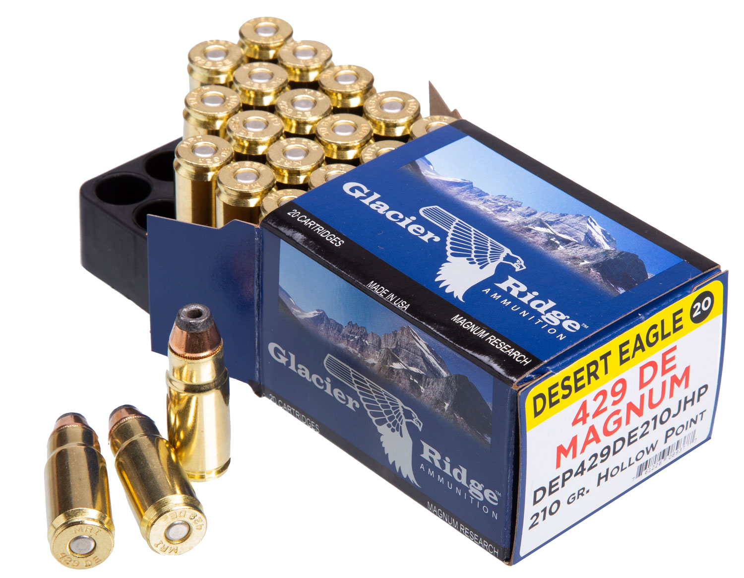 Magnum Research Desert Eagle 210 gr Jacketed Hollow Point .429 DE Ammo, 20/box - DEP429DE210J