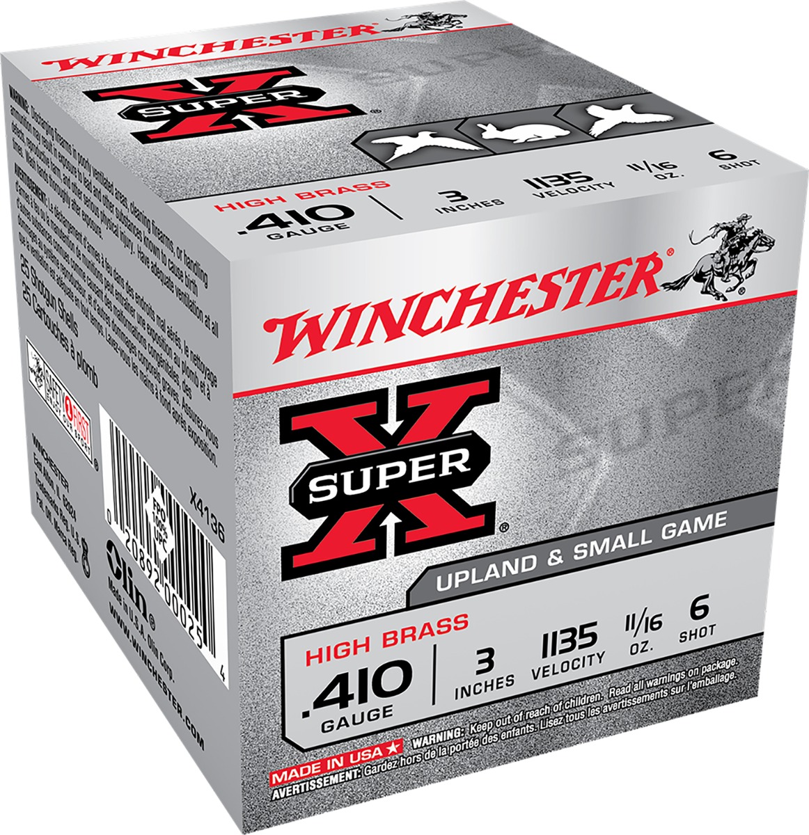 Winchester 410 3" Max #6 Super-X Ammunition 25rds - X4136