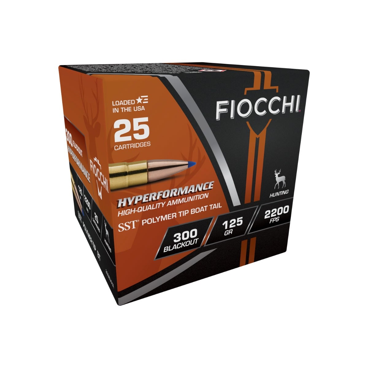 Fiocchi Hyperformance .300 Blackout 125gr SST Ammo, 25 rd - 300BLKHA