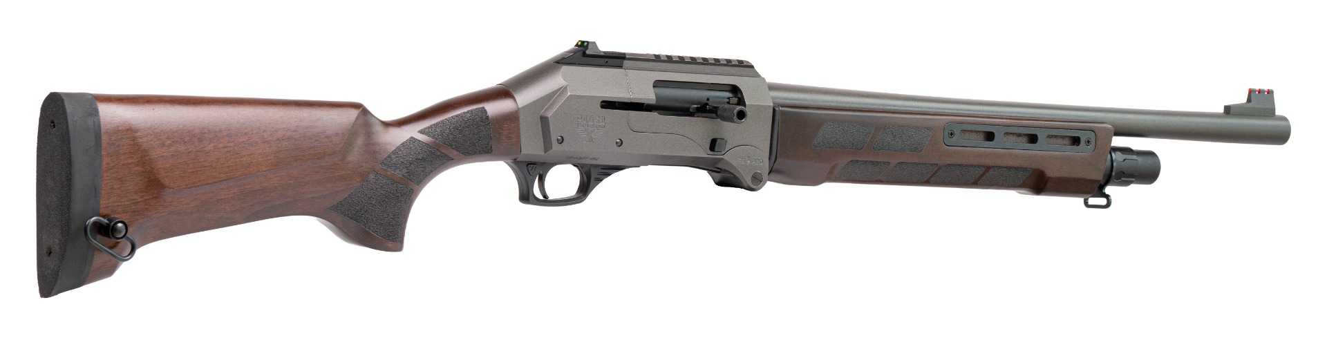 Panzer FS1 Pro 12 Gauge 20" Semi-Auto Shotgun, Disruptive Grey w/Natural Wood