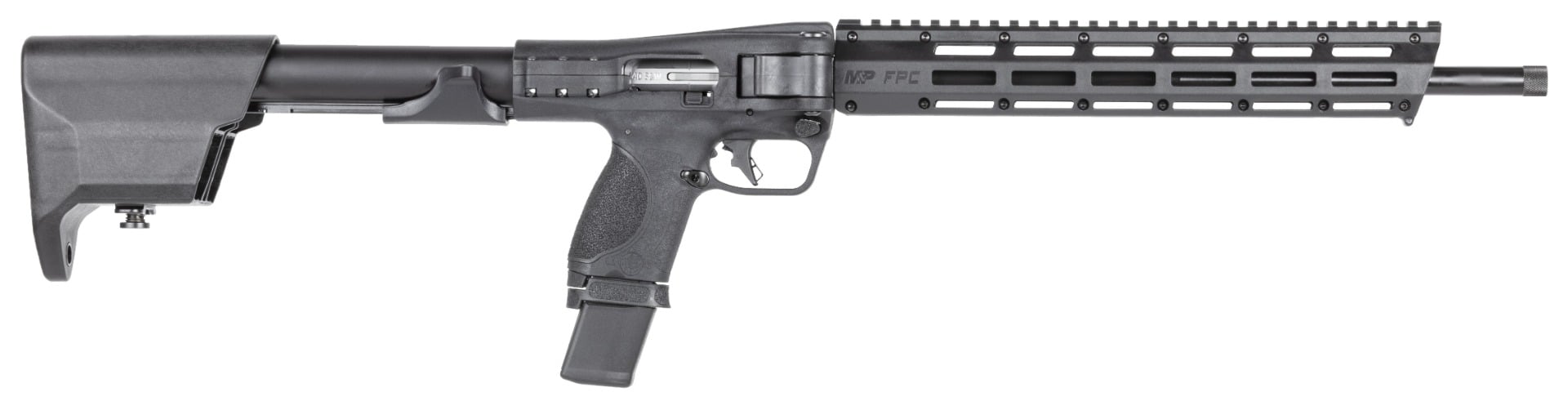 Smith & Wesson M&P FPC Rifle .40 S&W 15rd (1) & 20rd (2) Magazines 16.25″ 9/16-24 Threaded Barrel Black - No Credit Card Fees - Free Shipping