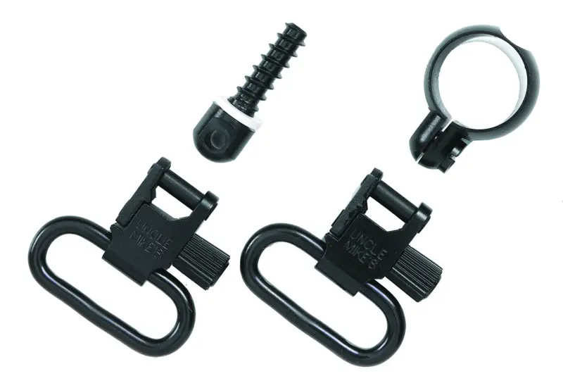 Uncle Mike's 13312 Full Band Swivel Set Quick Detach 115 CF Blued 1.25" Loop for Lever Action Winchester Marlin