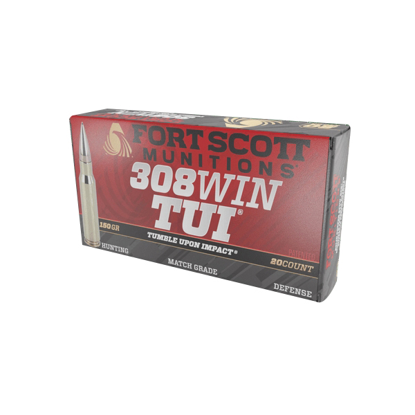 Fort Scott Munitions 308175SCV2 Tumble Upon Impact (TUI) Rifle 308Win 175gr Solid Copper Spun 20 Per Box/10 Case - No Credit Card Fees - Low, flat rate shipping