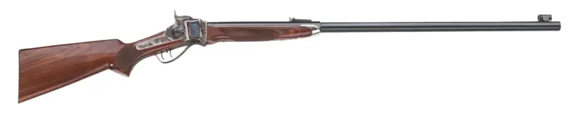 Taylors Company 210144 Pedersoli 1874 Sharps Long Range 45-70 Gov 1rd 34" Blued Single Shot Barrel Half Octagon Barrel, Color Case Hardened Steel Receiver, Checkered Walnut Fixed Stock