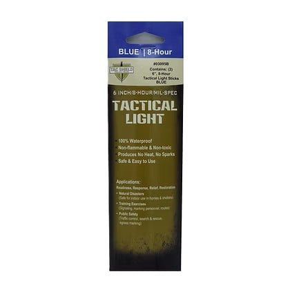 Tac Shield Tactical 8 Hour Light Stick - 2 Pack, 6 INCH, Blue - 03095B