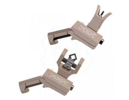 Troy BattleSights 45 Degree Offset Folding M4 Front & Di-Optic Rear Set Flat Dark Earth - SSIG-45S-MDFT-00