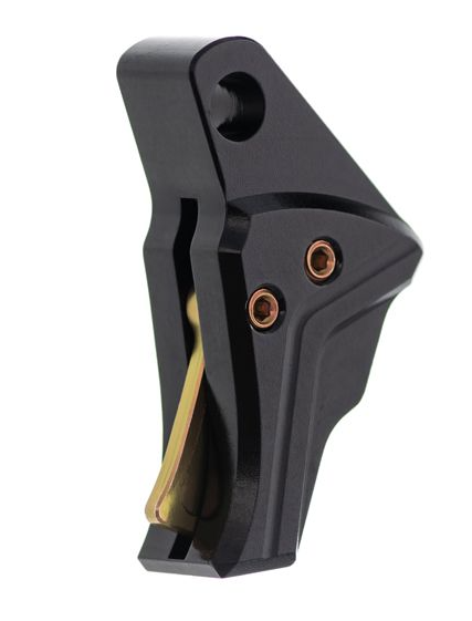 Tyrant Designs - I.T.T.S.-Glock Trigger Glock 43, 43X, 48 Black/Gold - Screw / Safety- Shoe Only - TD-G43TRIG-BLACK-GOLD