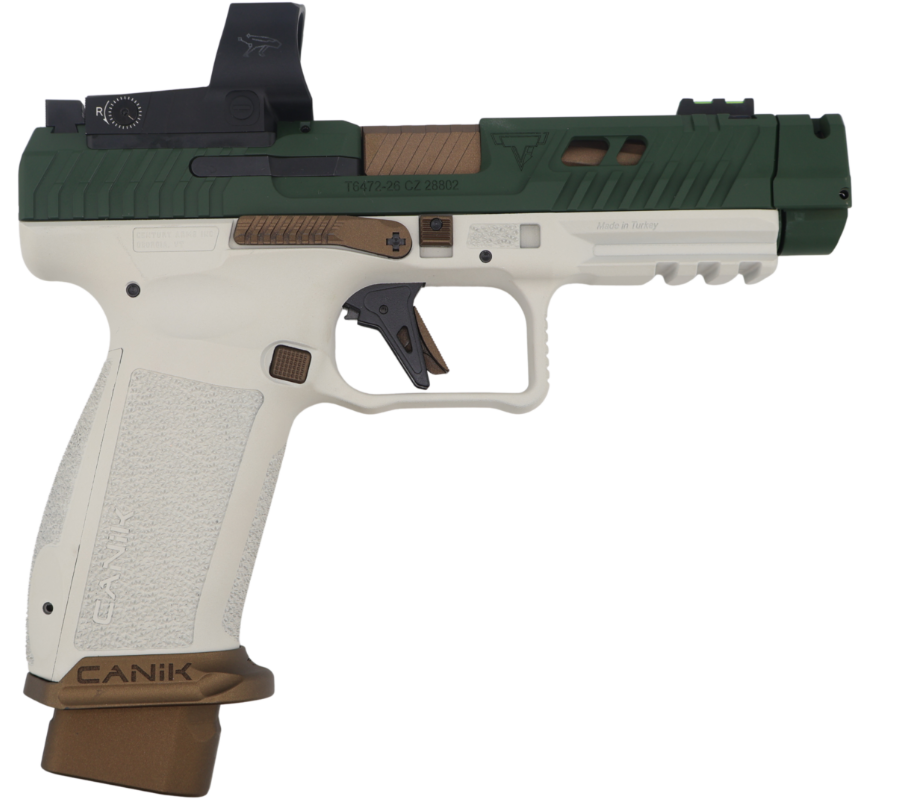 CANIK TTI Combat 4.74" Comp 9mm (2)18rd Pistol, Timberline W/ MECANIK Optic - HG7854V-TIMBER