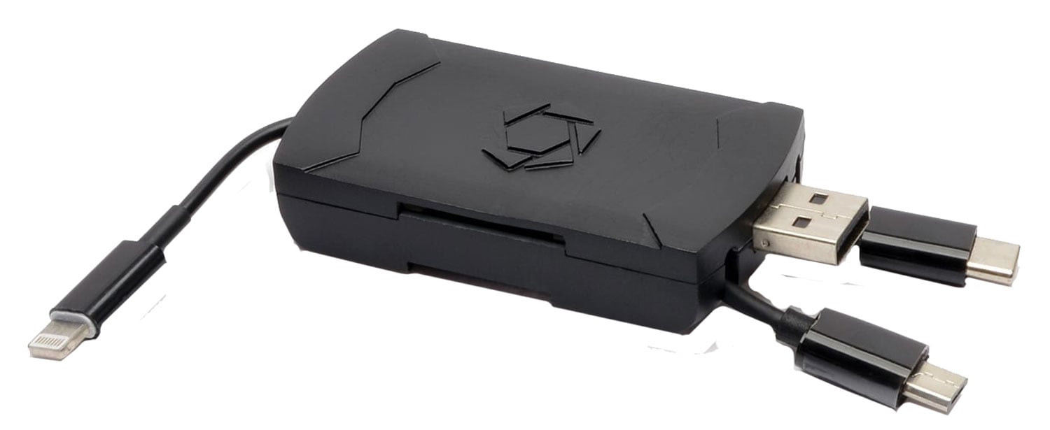 GSM LLC 4-in-1 USB Card Reader for IOS Devices - STCQMCR