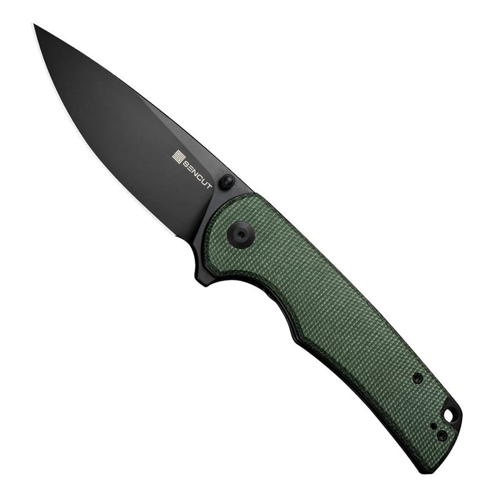 SENCUT Praktisk Folding Drop Point Knife, Green - S24019-3