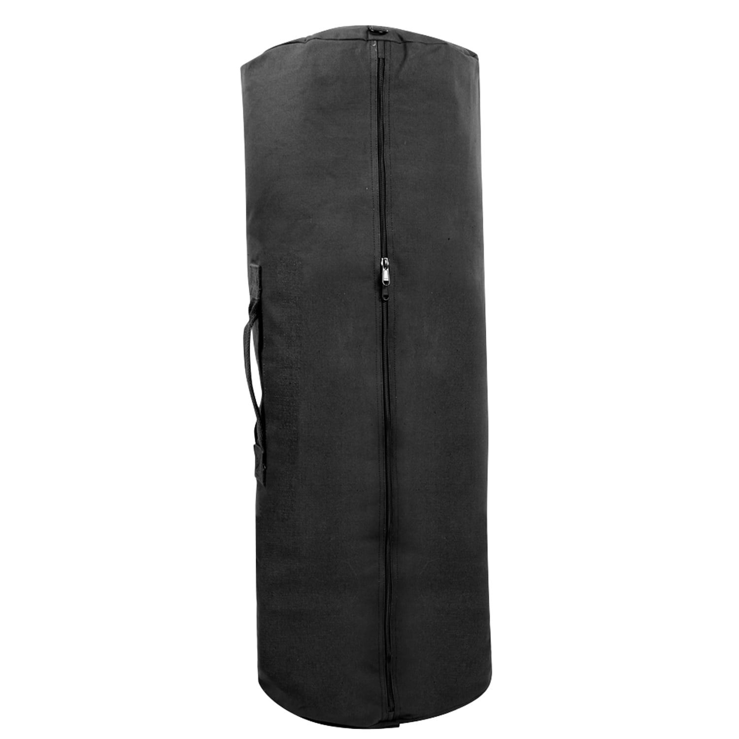 Rothco Canvas Duffle Bag With Side Zipper - Black, 21 X 36