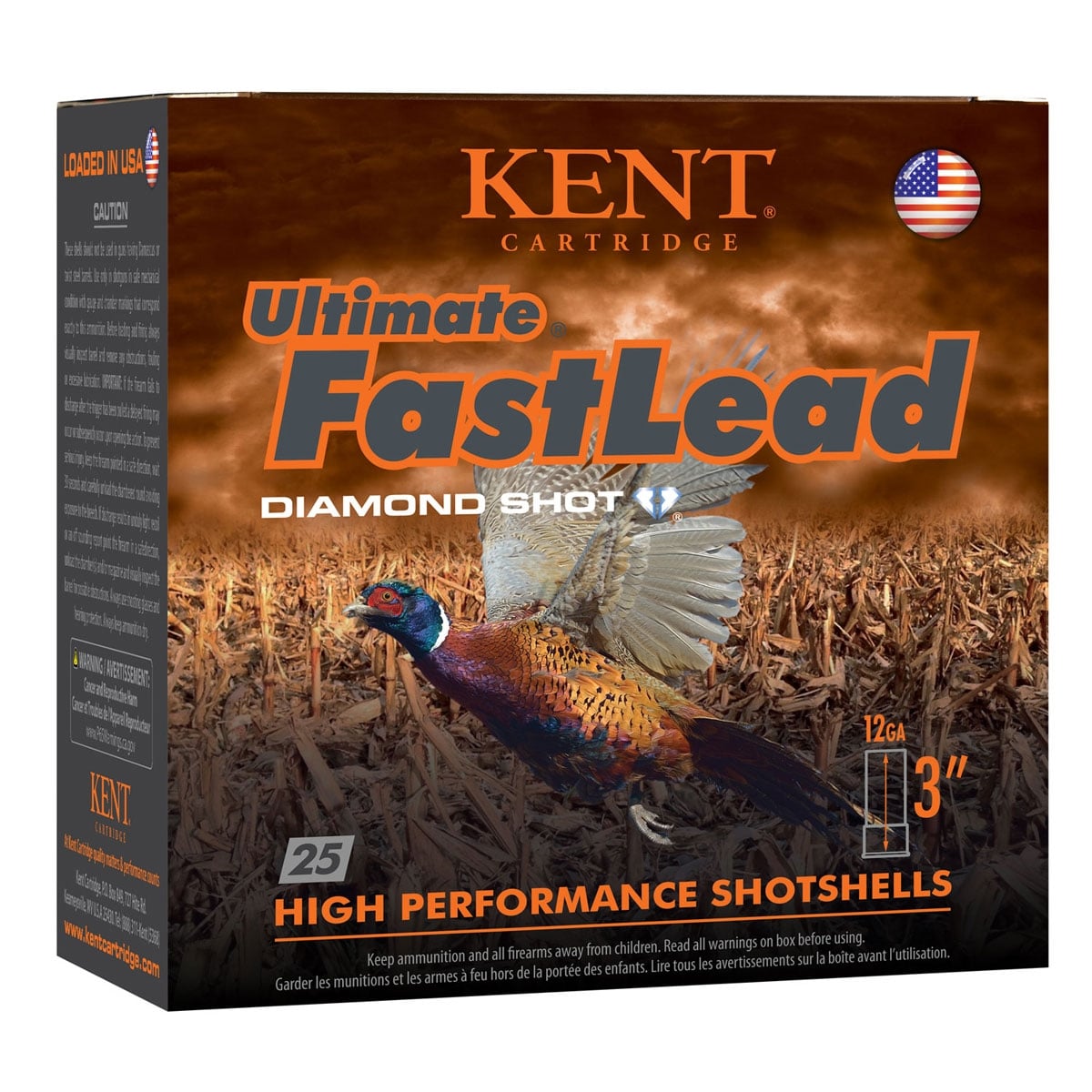 Kent Cartridge K123UFL504 Ultimate Fast Lead 12Gauge 3″ 1 3/4oz 4Shot 25 Per Box/10 Case - No Credit Card Fees - Low, flat rate shipping