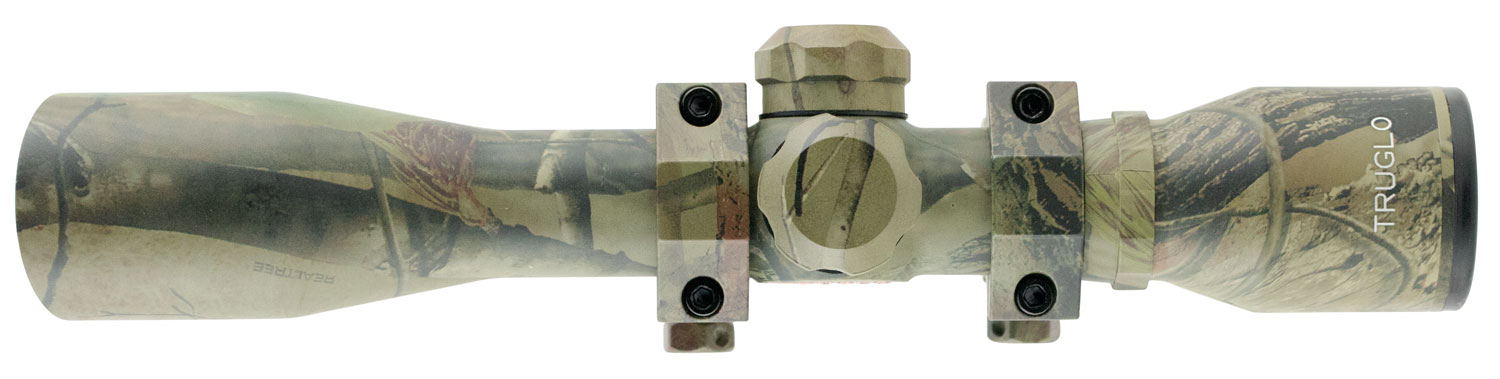 TruGlo Compact Crossbow 4x32mm Range Finder/Trajectory Compensating Rifle Scope w/ Ring, Realtree APG - TG8504C3