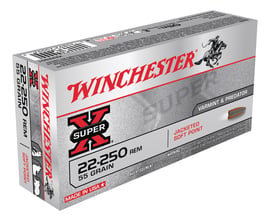 Winchester Ammo X222501 Super X 22-250Rem 55gr Jacketed Soft Point 20 Per Box/10 Case - No Credit Card Fees - Low, flat rate shipping