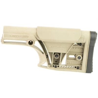 Luth-AR MBA-1 Fixed Stock, Fits AR-15/AR-10 Rifle Length A2 Buffer Tube, FDE - MBA-1F