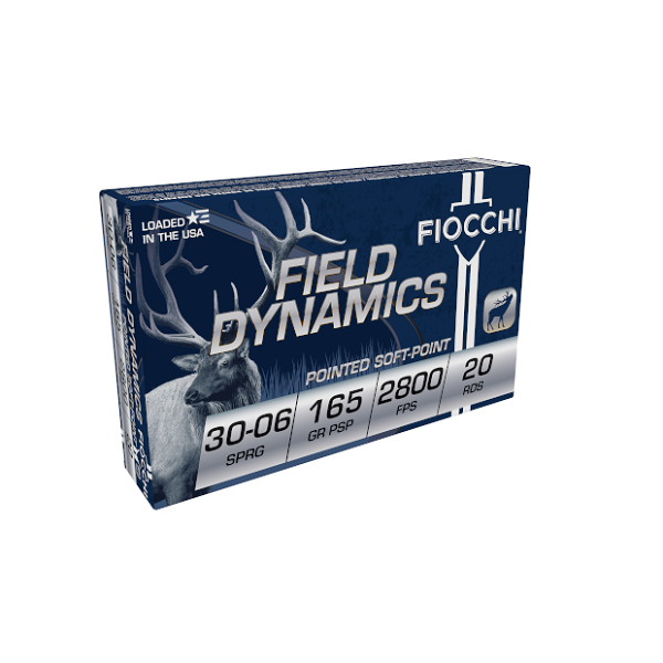 Fiocchi 3006C Field Dynamics 30-06Springfield 165gr Pointed Soft Point 20 Per Box/10 Case - No Credit Card Fees - Low, flat rate shipping