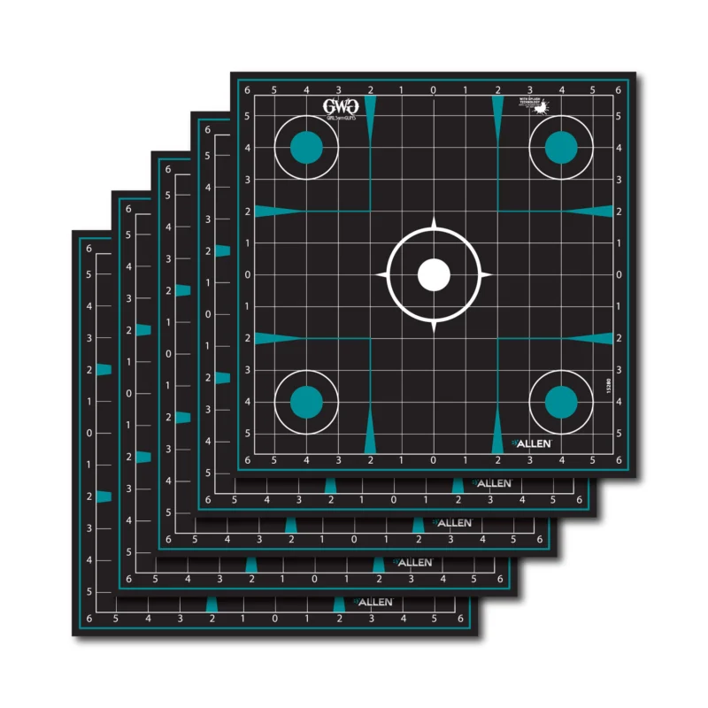 Girls With Guns 15280 Splash Self-Adhesive Paper Black/Teal 12"x12" Grid 5 Pack
