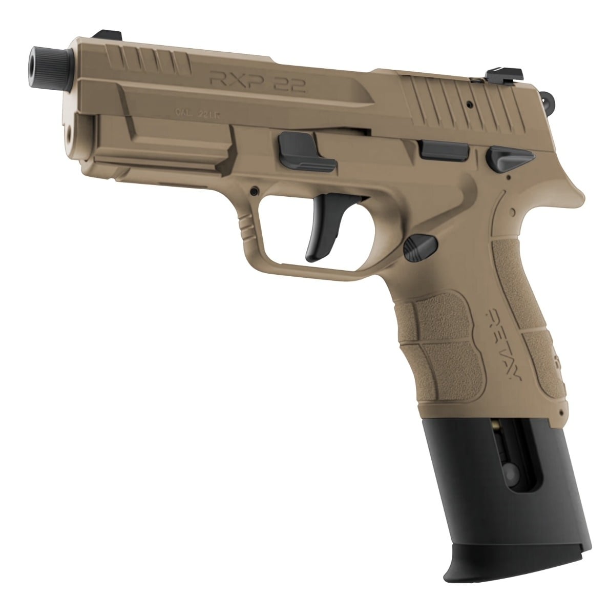 Retay RXP22 4" 22lr 18rd/13rd O.R Pistol, FDE - RXP22-FDE-1318th