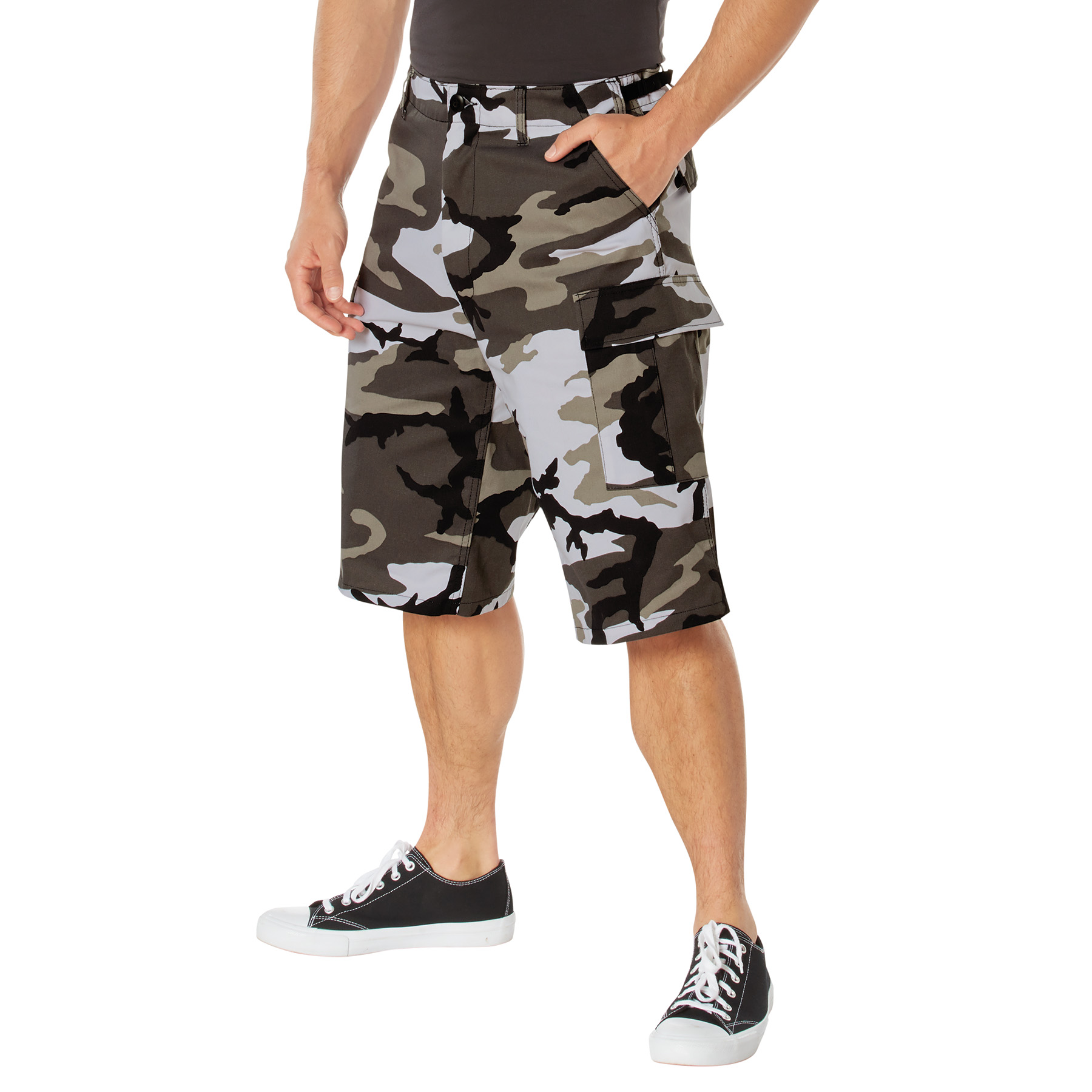 Rothco Long Length Camo Bdu Shorts - City Camo, Large