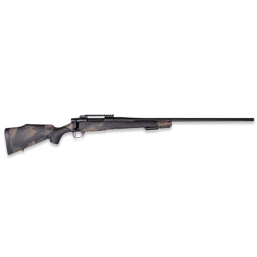 Weatherby Vanguard Black Hills Rifle 7mm PRC 3rd Magazine 24" 1/2x28 Threaded Barrel with 2" Muzzle Brake Black with Green and Tan