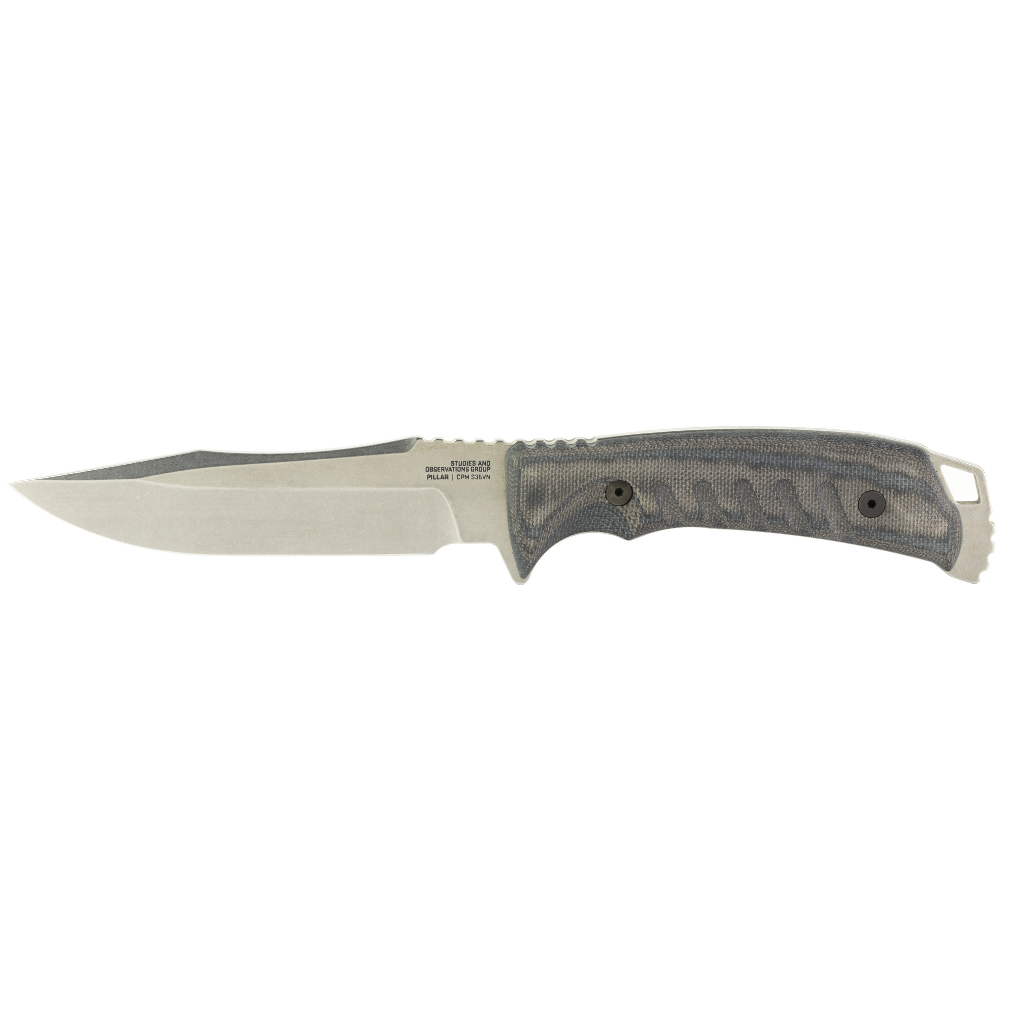 SOG Knives Pillar 5" Clip Point Fixed Blade Knife, Silver - SOGUF1001BX
