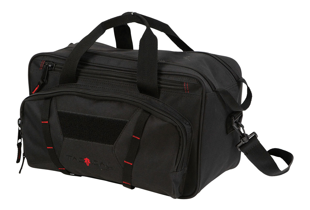 Allen Sporter Range Bag w/ Padded Pistol Rug, Black and Red - 8247
