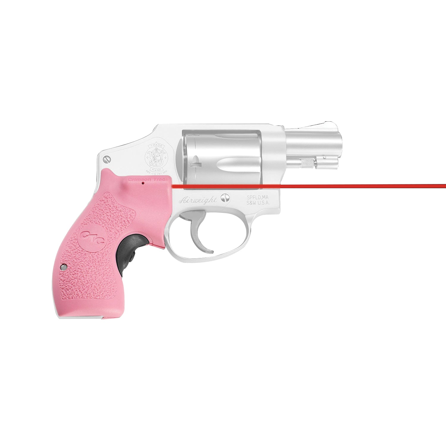 Crimson Trace Front Laser Grip for S&W J Frame Compact Revolver, Pink - LG105PINK