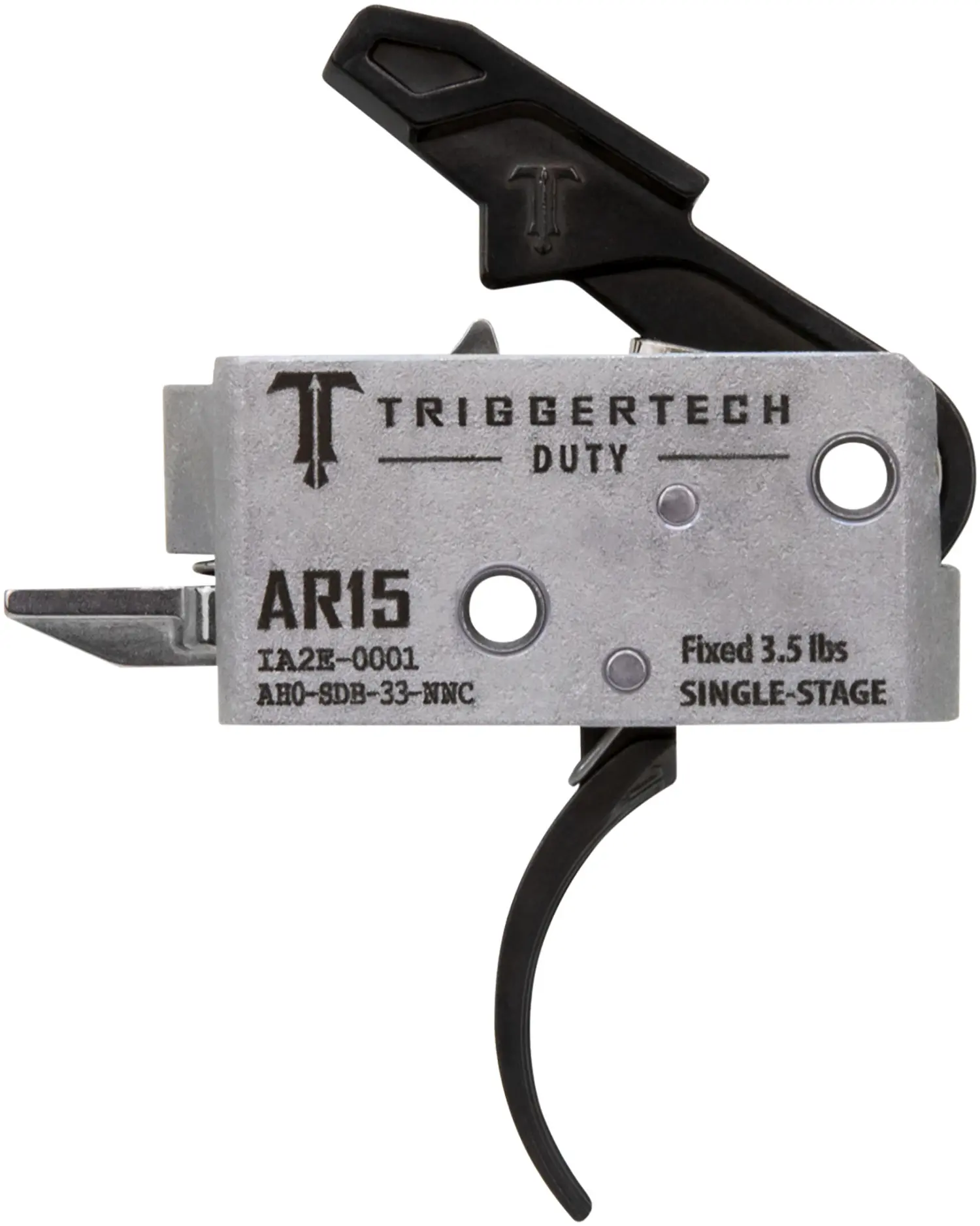 TriggerTech AH0SDB33NNC Duty Curved Trigger Single-Stage 3.50 lbs Draw Weight Fits AR-15