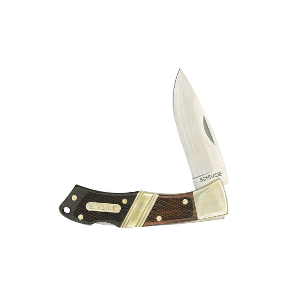 Old Timer Mountain Beaver Jr. Small Folding Knife Drop Point Brown/Silver - Compact - 1181069