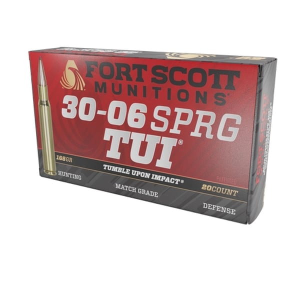 Fort Scott Munitions Tumble Upon Impact .30-06 Springfield 168 gr SCS 20rds Rifle Ammo for Unmatched Performance - 3006168SCV