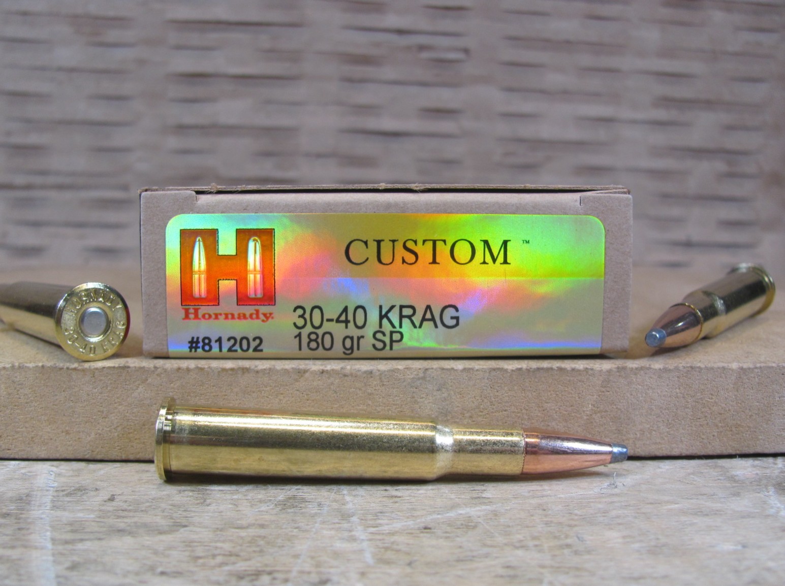 20 Round Box – 30-40 Krag 180 Grain SP Hornady Custom Ammo – 81202
