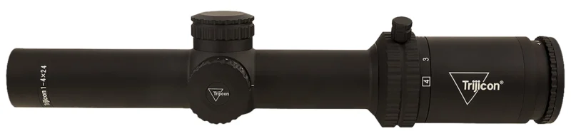 Trijicon 2900012 Credo Matte Black 1-4x24mm 30mm Tube LED Illuminated Green MRAD Ranging Reticle