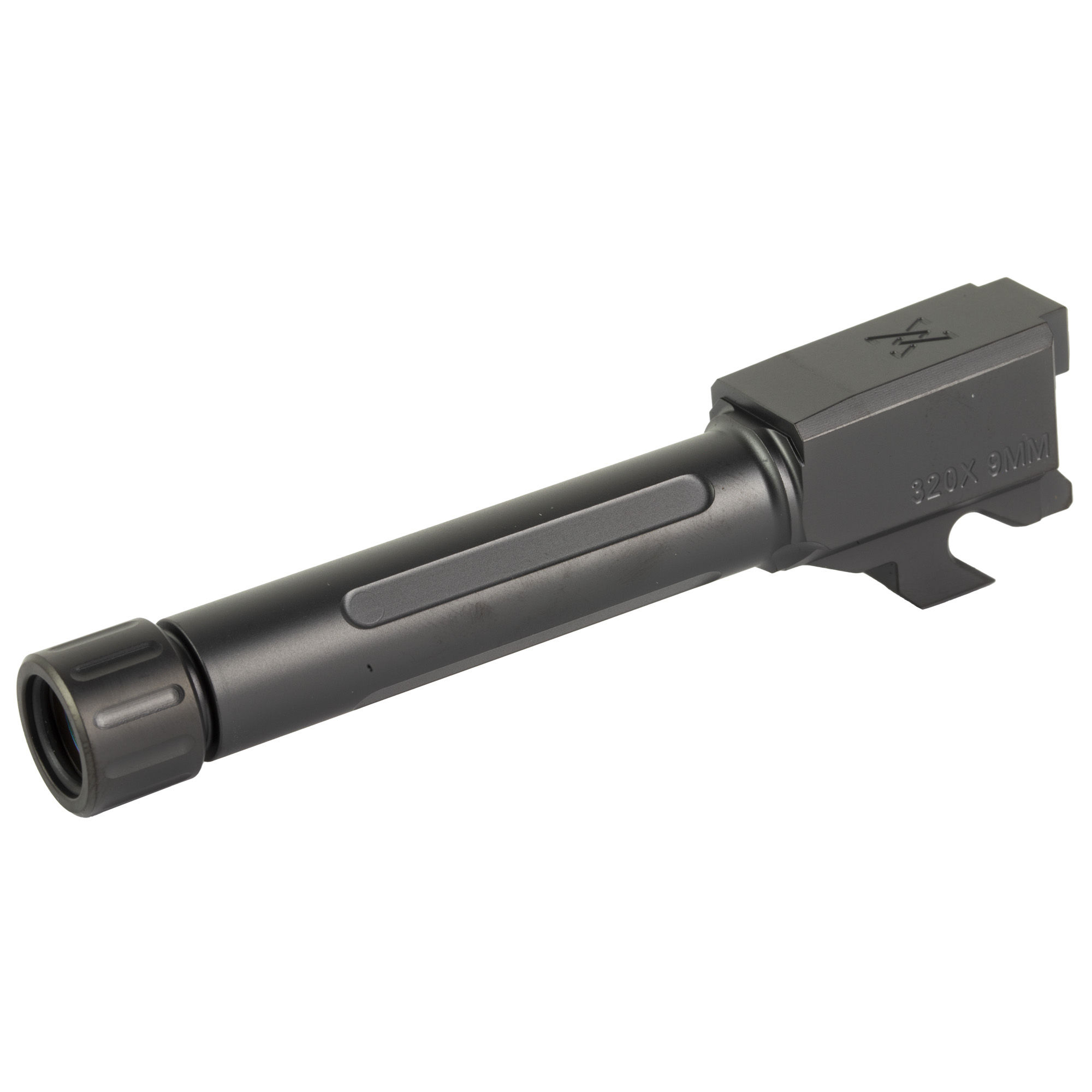 True Precision Barrel, 9mm, Threaded 1/2x28, fits Sig P320 X-Compact, DLC Finish, Black