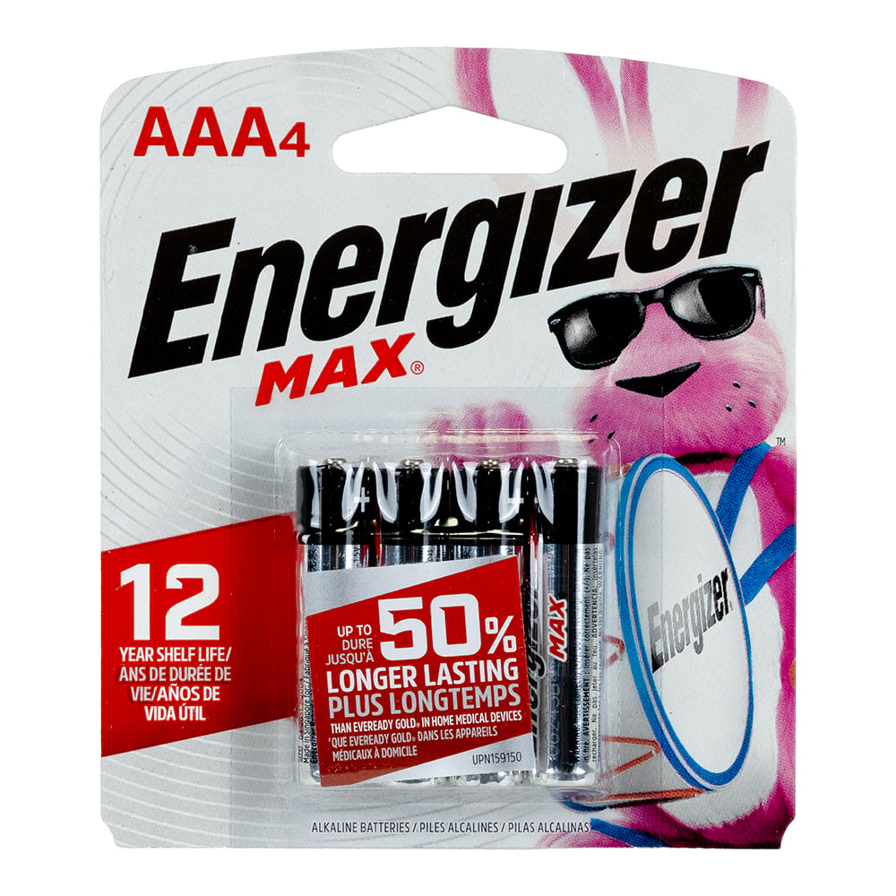 Energizer Max Alk AAA-4 Batteries - E92Bp-4