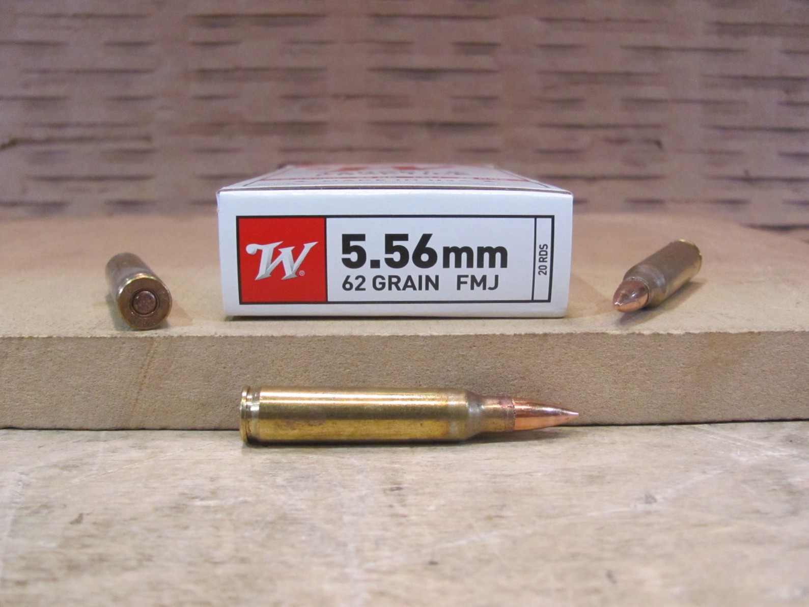 20 Round Box – 5.56mm 62 Grain FMJ Winchester White Box Ammo – USA5562