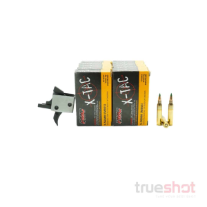BUNDLE DEAL: CMC 2.5 Lb Single Stage Curved Drop In AR-15 Trigger and 200 Rounds of Ammo - PMC 5.56 62 Grain