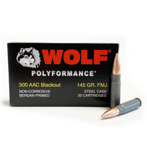 Wolf - 300 Blackout - 145 Grain - FMJ - Steel Case - 500