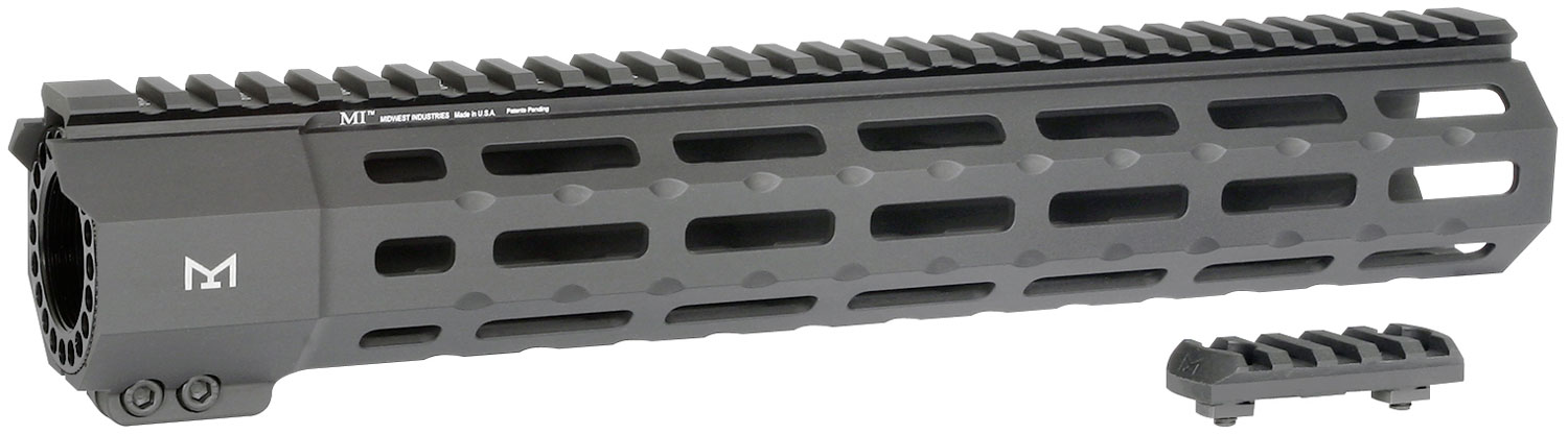 Midwest Industries SP-Series (Suppressor Compatible) 12.625" AR-15 1-Piece Free Float Handguard - MI-SP12M-BLK