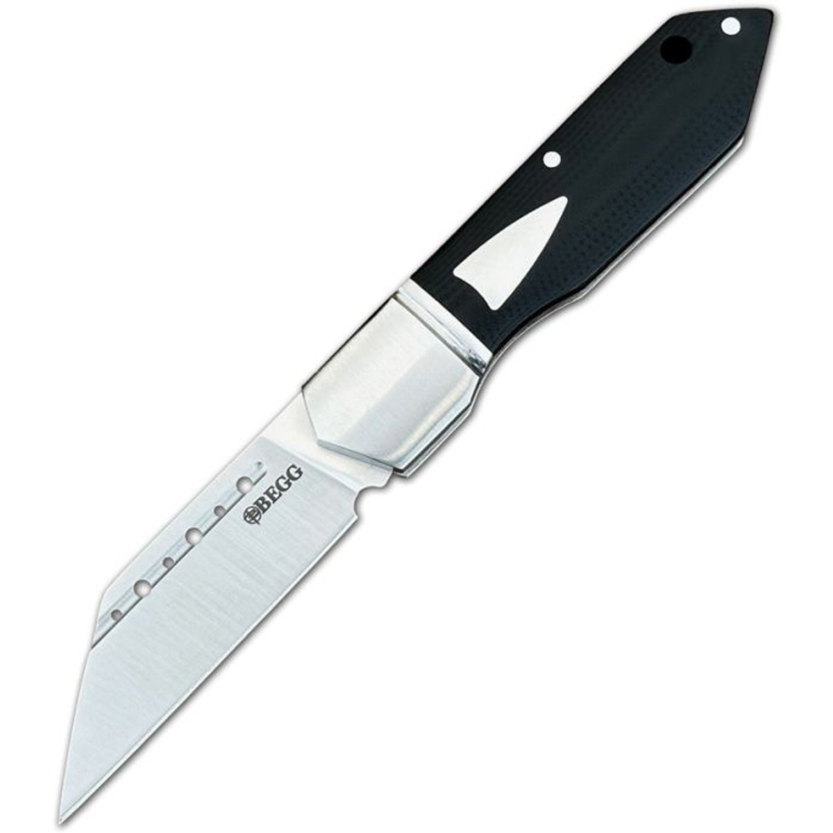 Begg Knives Bullet Train Slipjoint Reverse Tanto Knife, Black - BG036