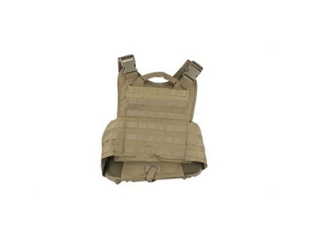 NCSTAR Plate Carrier Vest w/ 10"x12" Hard Plate Compatible Size Medium-2XL Fully Adj, Tan Nylon - CVPCV2924T