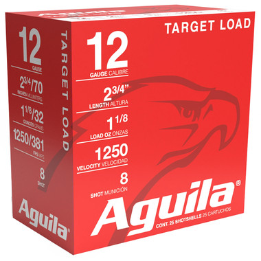 Aguila Target Load Competition 12 Gauge 2.75" 1-1/8 oz (32 Grams) 8 Shot