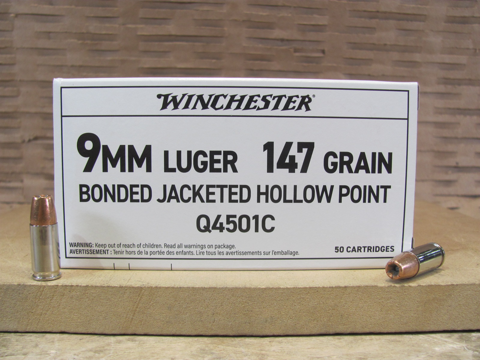 500 Round Case – 9mm Luger 147 Grain Bonded Nickel Plated Jacketed Hollow Point Ammo by Winchester – ZQ4501C