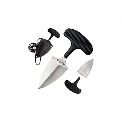 Cold Steel Urban Edge 2.5" Fixed Blade Push Knife With Sheath, Silver - 43XL