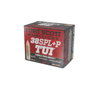 Fort Scott Munitions 38 Special +P 81 gr Tumble Upon Impact (TUI) 20rd Box