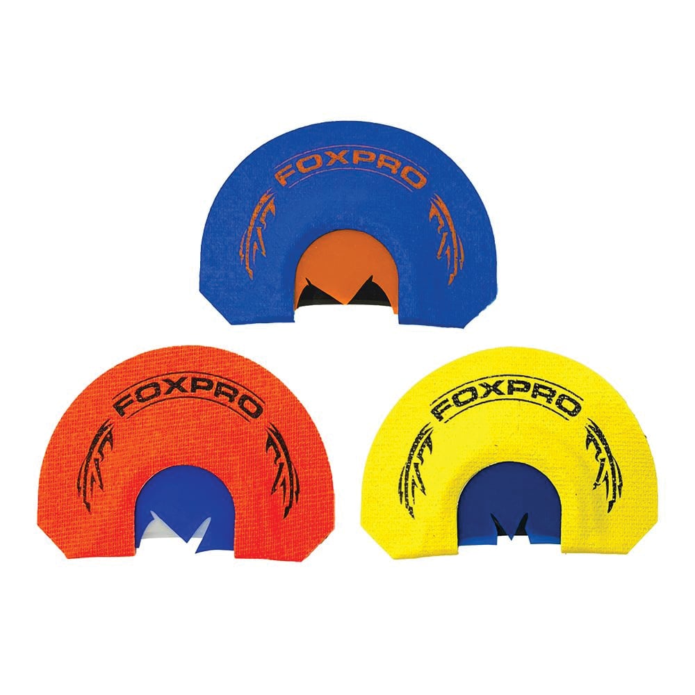 FoxPro Turkey Diaphragm Mouth Call Combo, Blue/Orange/Yellow