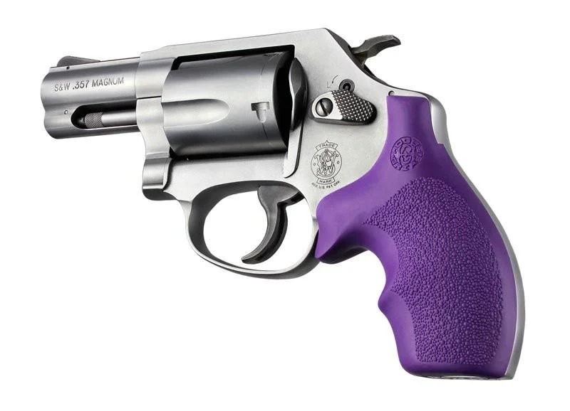 Hogue Bantam Style Grip for S J Frames- Rubber Round Butt Purple